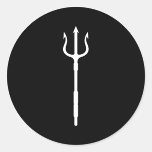 Poseidon Trident Neptune Griechischer Gott Runder Aufkleber
