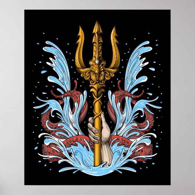 Poseidon Trident Poster (Vorne)