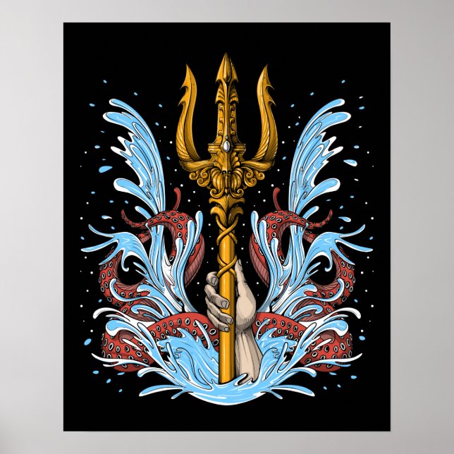 Poseidon Trident Poster (Vorne)