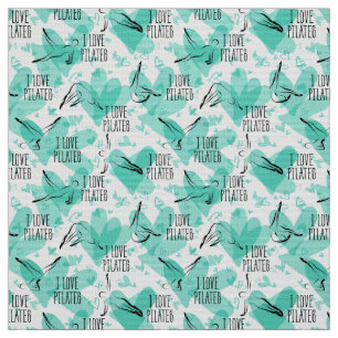 Posen Nahtlose Muster in aquamariner Farbe Stoff