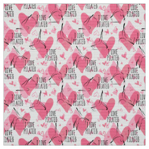 Posen Nahtloses Muster in rosa Farbe Stoff