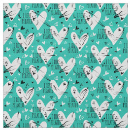 Posen Unsichtbares Muster in aquamariner Farbe Stoff