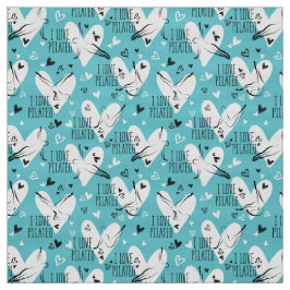 Posen Unsichtbares Muster in blauer Farbe Stoff