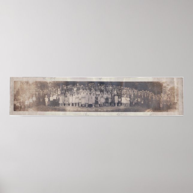 Poseyville 1923 Kirche St. Francis Poster (Vorne)