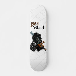 Posh Black Frenchie Bulldog     Skateboard