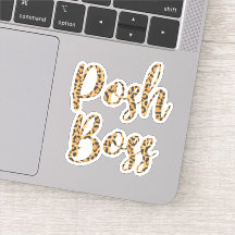 Posh Boss 3" Notebook-Decal | Leopard bedruckt