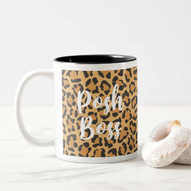 Posh Boss Leopard Tasse (Mit Donut)