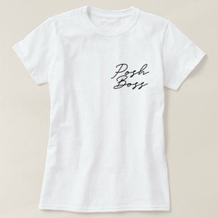 Posh Boss Minimalistisch White T - Shirt
