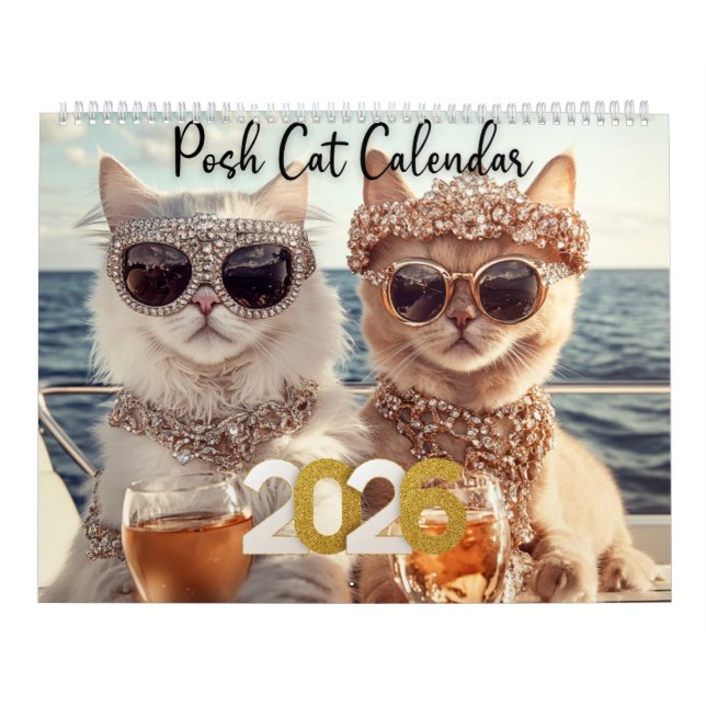 Posh Cat Calendar 2025 Katze Kalender (Titelbild)