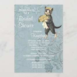 Posh Cats Blue Bridal Dusche Einladung