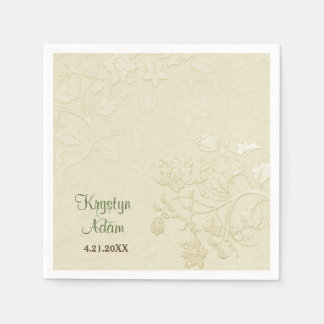 Posh Cats Wedding Ivory Paper Napkins Serviette