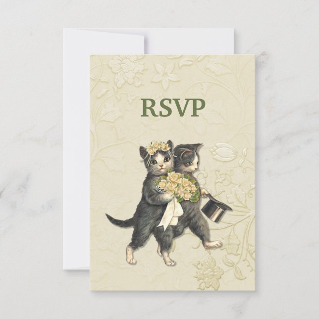 Posh Cats Wedding RSVP 2 (Vorderseite)