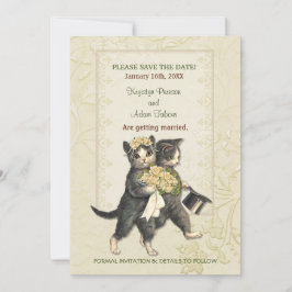 Posh Cats Wedding speichern das Datum Save The Date