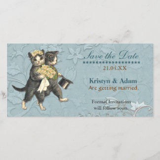 Posh Cats Wedding speichern das Datum Save The Date