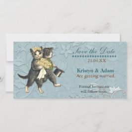 Posh Cats Wedding speichern das Datum Save The Date