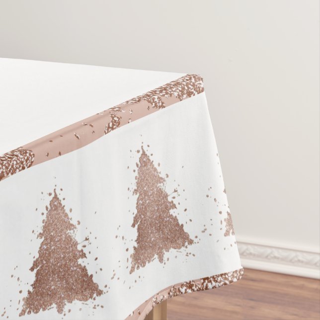Posh Christmas Tree | Glam Rose Gold Luxury Tischdecke (Beispiel)