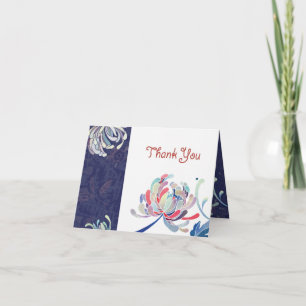 Posh Chrysanthemum Floral Danke Karte