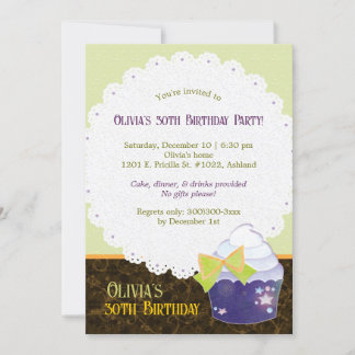 Posh Cupcake 30. Geburtstags-Party Einladung