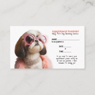 Posh Dog Grooming Termin Erinnerung Card Visitenkarte