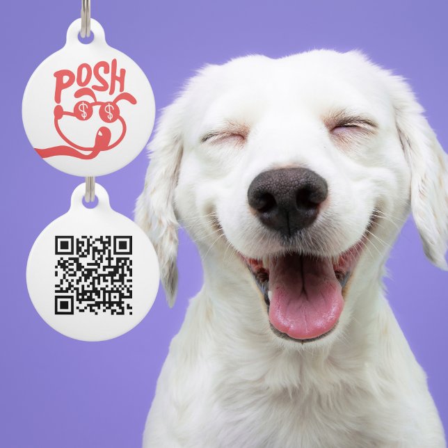 Posh Dog Pet angepasster QR-Code Haustiermarke (Von Creator hochgeladen)