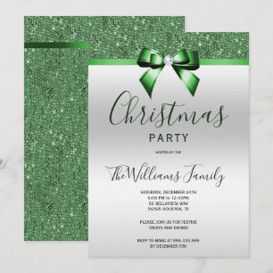Posh Emerald Green Jewel Bow Weihnachtsgebäck Part Einladung