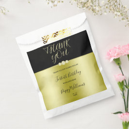 Posh Gold & Black Elegant Diamonds 40. Geburtstag Geschenktütchen