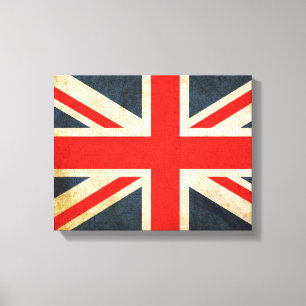 Posh Grunge Union Jack Wrapped Canvas Print Leinwanddruck
