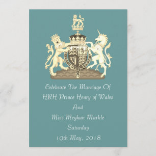 Posh Harry und Meghan Royal Wedding Custom Invite Einladung