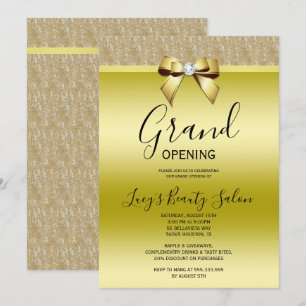 Posh Jewel Bow Grand Opening Einladung