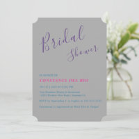 Posh Minimal Bridal Dusche Einladung
