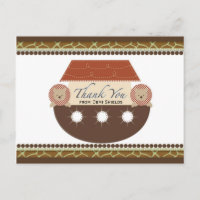 Posh Noahs Ark Flat Dankeschön Karte