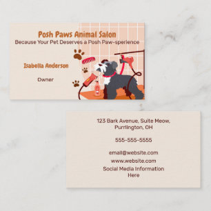Posh Paws Pet Salon Visitenkarte