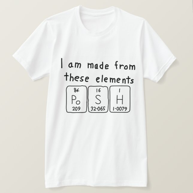 Posh Periodenname Shirt (Design vorne)