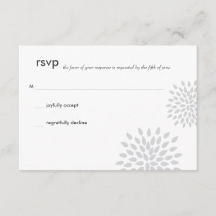 Posh Petals Silber UAWG RSVP Karte