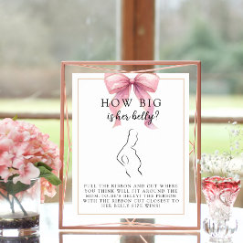 Posh Pink Bly Size Baby Showspiel Poster