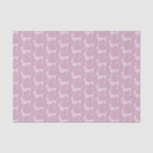 Posh Pink Lila Poodle Hunde Muster Seidenpapier