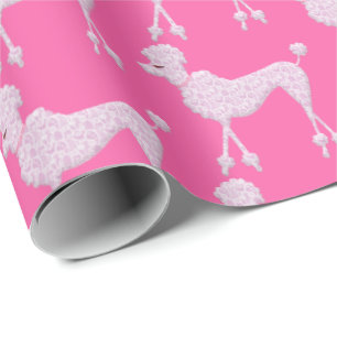 Posh Pink Poodle-Muster Geschenkpapier