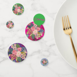 Posh Pink Roses Konfetti