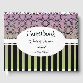 Posh Pink und Green Wedding Day Gästebuch
