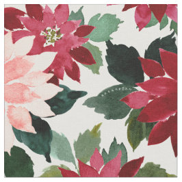 POSH POINSETTIAS Red Christmas Pattern Fabric Stoff