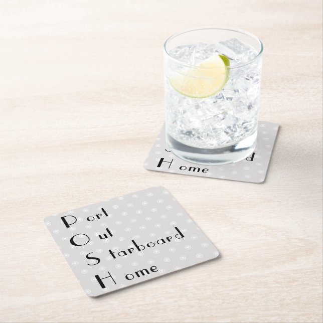 POSH-Port aus der Zuhause auf der Starboard-Karte Rechteckiger Pappuntersetzer (Vor Ort)