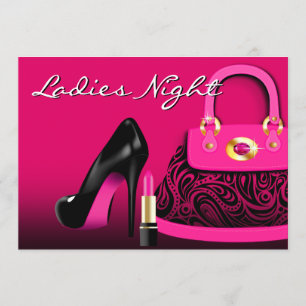 Posh Pures High Heels und Lipstick Ladys Night Einladung
