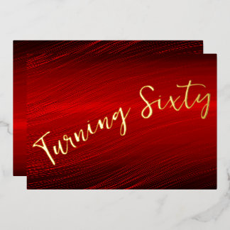 Posh Red Birthday Folieneinladung