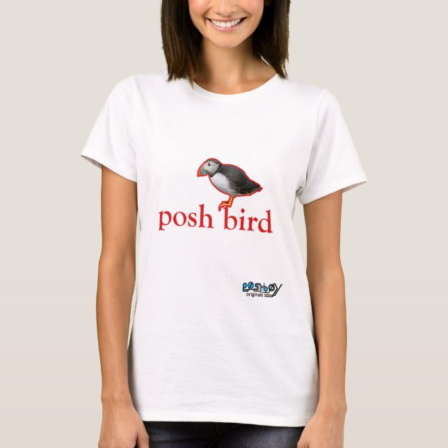 poshbird (roter Papageientaucher) T-Shirt (Vorderseite)