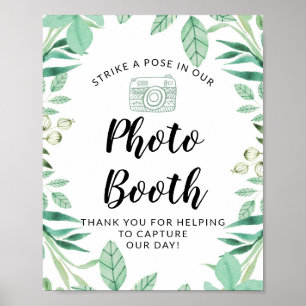 Posiere Fotoautomaten-Hochzeitsempfangs-Schild Poster