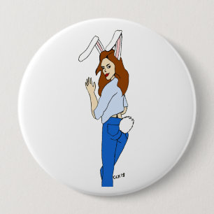 posierend Bunnygirl Button