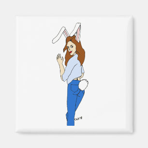 posierend Bunnygirl Magnet