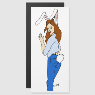 posierend Bunnygirl Magnetkarte