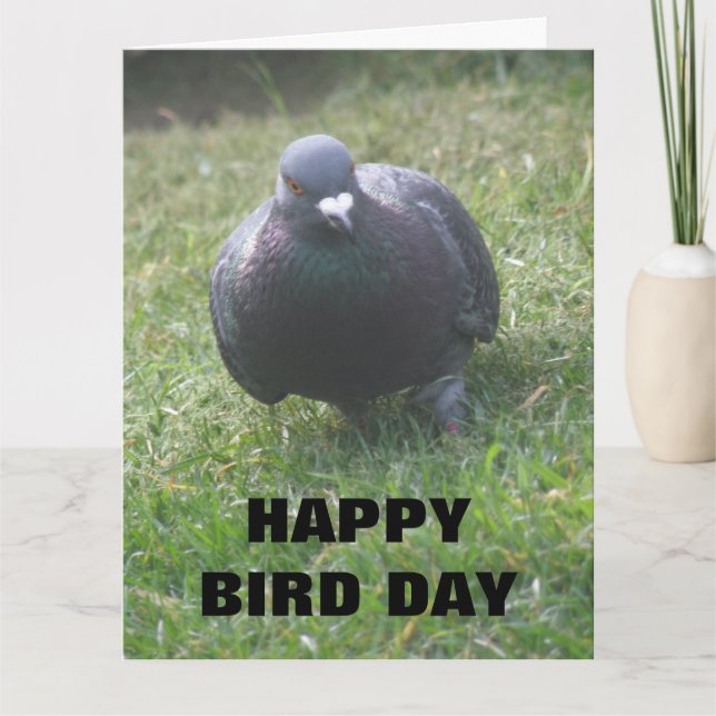 Posing Taube Custom Giant Birthday Card Karte (Vorderseite)