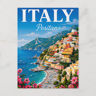 Positano Amalfi Küste Italien Reise  Postkarte